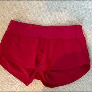 LuluLemon Speed Up Short Red Size 4